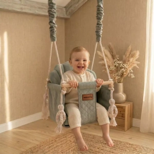 Huśtawka Dziecięca Muszelka | Szara