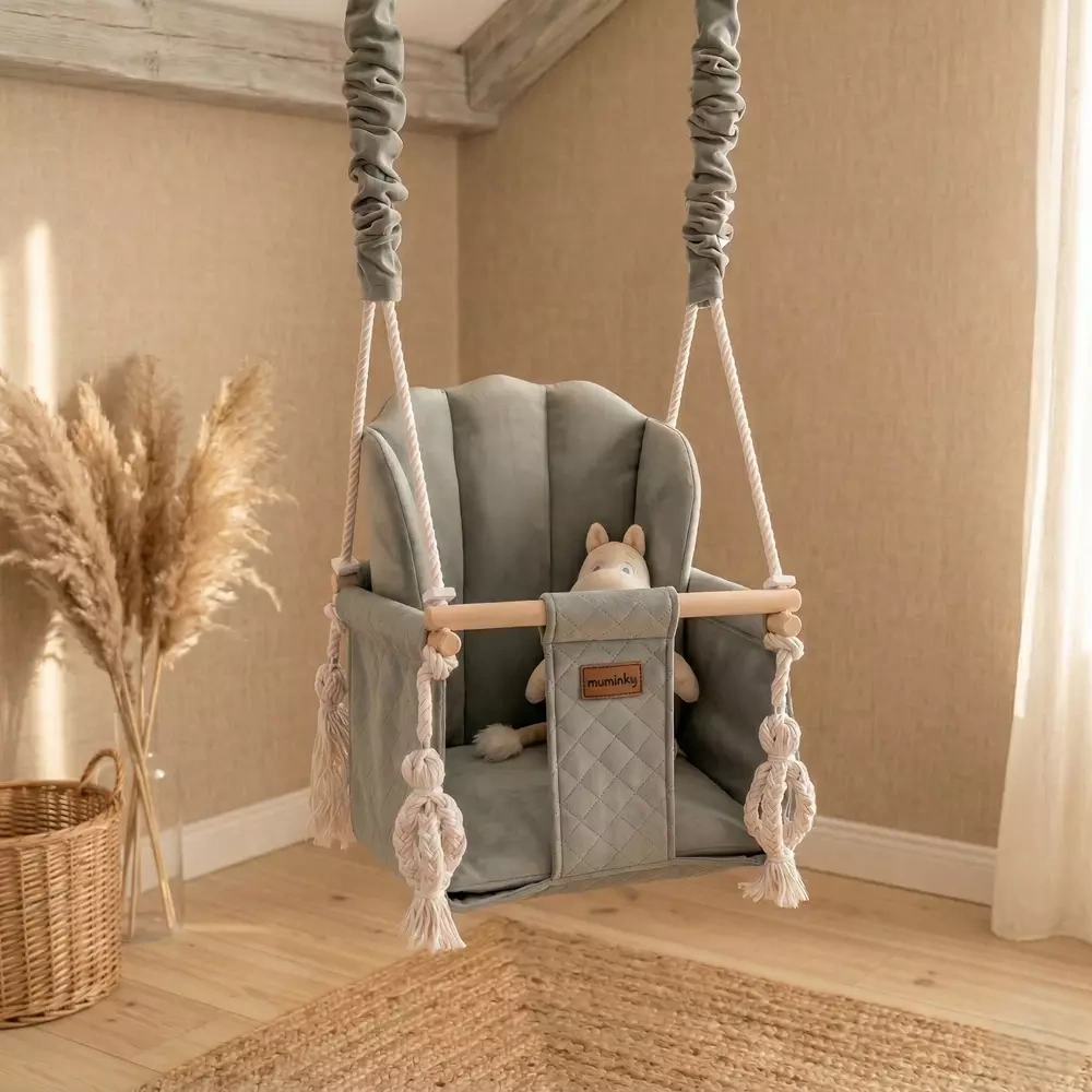 Huśtawka Muszelka Szara Wizualizacja.webp