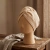 Wafelkowy turban do szuszenia włosów naturalny wizualizacja manekin.webp