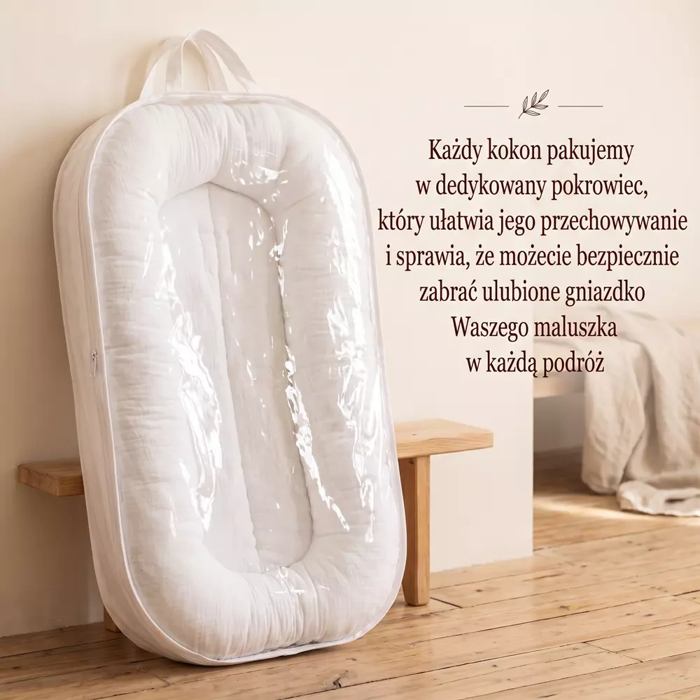 Kokon muślin spakowany w pokrowiec.webp