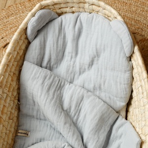 Komplet Pościeli Przedszkolaka 100x130cm Muślin | Szara