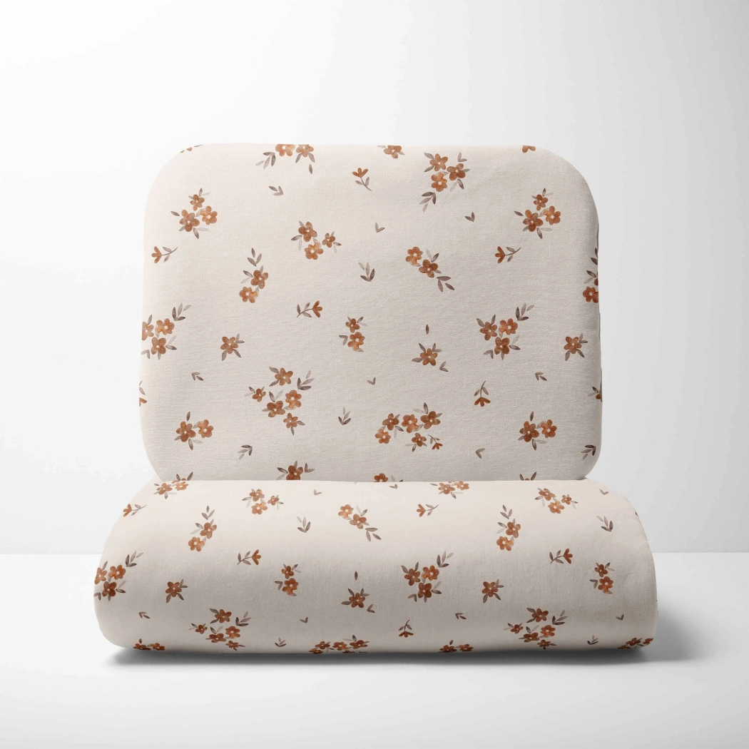 pościel dla dzieci 100x135 bawełniana kwiaty boho little brown flowers.jpg