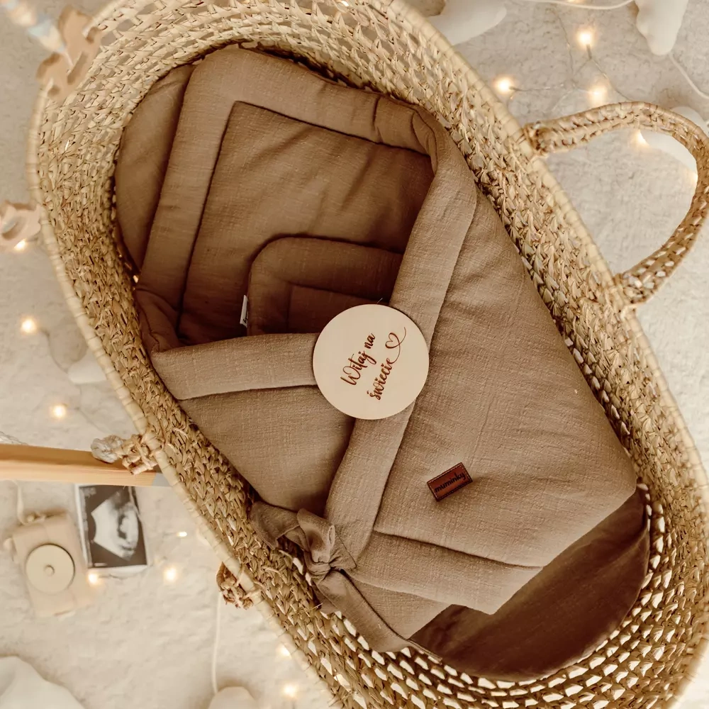 Rożek muślinowy A'la Len Karmelowy.webp