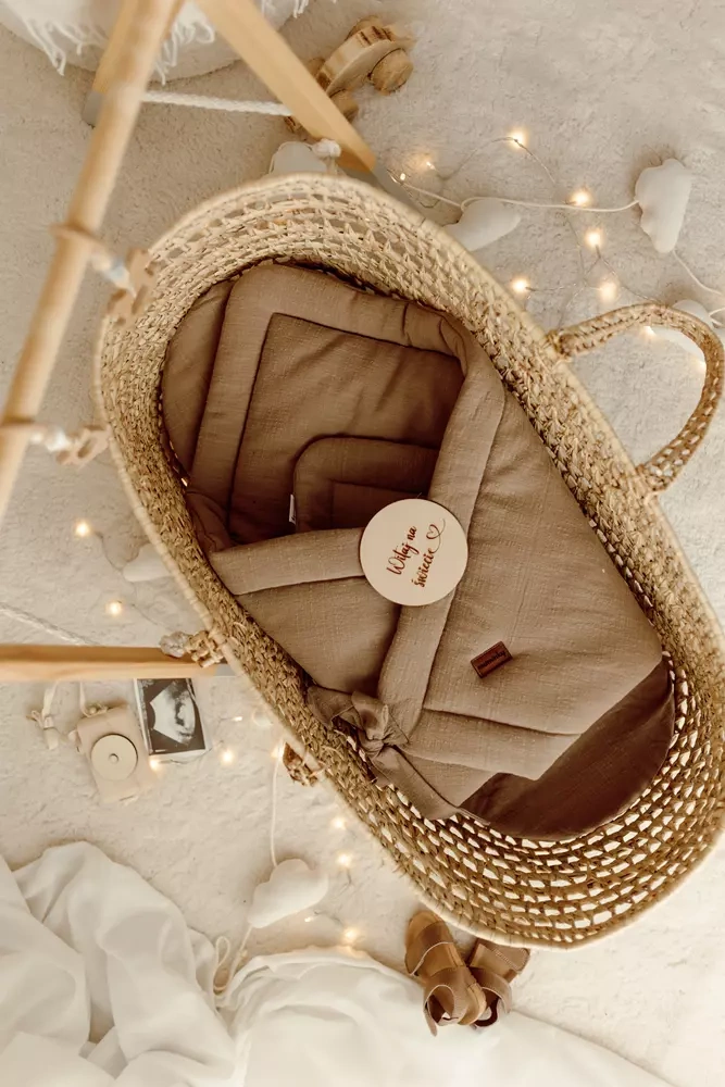 Rożek muślinowy A'la Len Karmelkowy.webp