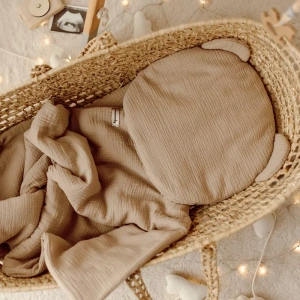 Komplet Pościeli Przedszkolaka 100x130 Muślin | Beżowa