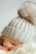 Czapka merino pompon beżowa.webp