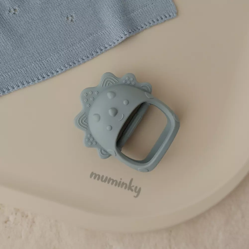 Gryzak Niemowlęcy Silikonowy DINO  Błękitny.webp