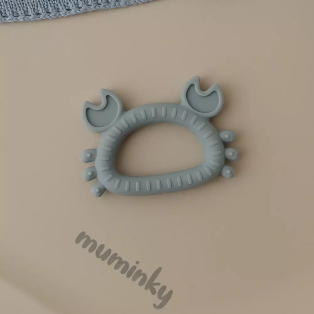 Gryzak Niemowlęcy Silikonowy KRAB | Błękitny.webp
